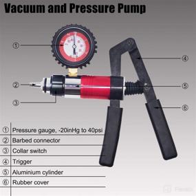 img 2 attached to 🔧 YSTOOL Handheld Vacuum Brake Fluid Bleeder Kit with Pressure Gauge - Clutch, Power Steering, Oil Change & Motorcycle Bleeding Set - Jar Adapters Included for Auto Car Truck