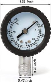 img 1 attached to Accurate And Convenient Tire Pressure Gauge: WYNNsky Mini Dial Display 0-60PSI