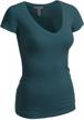emmalise women's v neck tee: short sleeve t shirt in junior & plus sizes! logo