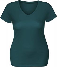 img 1 attached to Emmalise Women'S V Neck Tee: Short Sleeve T Shirt In Junior & Plus Sizes!