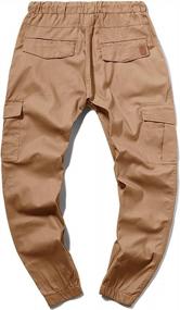 img 2 attached to Stylish Men'S Cargo Jogger Pants With Letter Print And Convenient Side Pockets