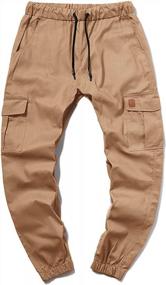 img 3 attached to Stylish Men'S Cargo Jogger Pants With Letter Print And Convenient Side Pockets