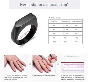 img 3 attached to Cremation Jewelry For Ashes Geometry Simple Style Memorial Urn Ring Fill Kit Keepsake Cremation Ring Men'S Ashes Holder
