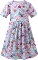 yirongwang casual sleeve floral printed girls' clothing : dresses logo