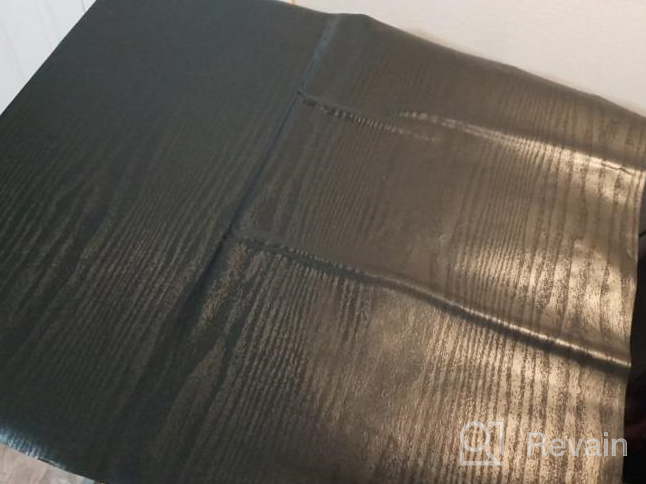 img 1 attached to Transform Your Furniture With Abyssaly'S 24 X 196 Inch Black Wood Self-Adhesive Paper - Real Wood Feel, Easy To Clean review by Bobby Cantu