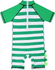 img 3 attached to Protect Your Toddler From Harmful Rays: Cadocado Half Zipper Swimsuit With UPF50+ Sun Protection