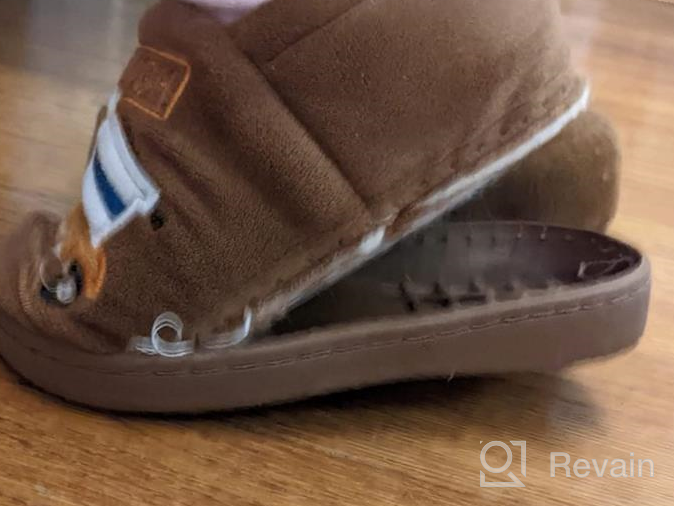 img 1 attached to 👣 Durable Cartoon Toddler Slippers: Cute Boys' Shoes for Cozy Indoor Adventures review by Dang Reid