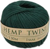 π premium 1mm hunter green hemp twine: 430ft 100% natural bead cord logo