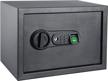 kyodoled small home security safe with biometric fingerprint lock,deluxe electronic digital code safe box wall or floor mount,0.75 cf black,13.8 x 9.8 x 9.8 inches logo