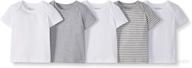 👕 hanna andersson boys' 5 pack lap neck crew tee - moon and back логотип