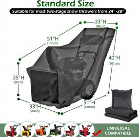 img 3 attached to Protect Your Snow Blower With IC ICLOVER'S Heavy Duty Waterproof Cover: Universal Fit And Windproof Buckles For Ultimate Outdoor Protection