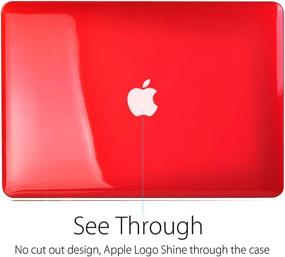 img 1 attached to Стильно защитите свой MacBook Pro с помощью жесткого чехла UESWILL'S 3 в 1 — красного цвета, для модели A1398 (середина 2012/2013/2014/середина 2015 г.) с чехлом для клавиатуры и защитной пленкой для экрана в комплекте!