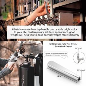 img 3 attached to Upgrade Your Homebrew With MRbrew'S Heavy-Duty Stainless Steel Beer Tap Handle - 2 Pack!