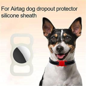 img 2 attached to 🐾 AirTag Holder Case: Securely Fit Your Apple Tracker on Dog, Cat, or Pet Collar - Black & White