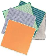 🌈 multicolor full circle renew collection - set of 5 multifunctional recycled microfiber cloths logo