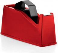 heat tape dispenser, masking tape holder - fits 1" & 3" core, 6.8 x 2.2 x 3.4 inch desktop dispenser for sublimation (red) logo
