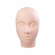 lankiz lash training mannequin head with cosmetology doll face for eyelash extensions and makeup practice logo