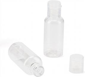 img 1 attached to 80 Pack 1Oz Clear Plastic Flip Cap Bottles - Empty Squeeze Containers With Flip Caps, Refillable Travel Bottles For Shampoo, Lotion, Body Soap, Cream And Toner By KEILEOHO