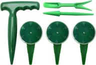 efficient and adjustable seed dispenser set for gardening: coolrunner 6 pack hand planter tool with seedlings dibber and widger logo