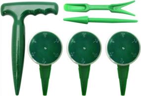 img 4 attached to Efficient And Adjustable Seed Dispenser Set For Gardening: Coolrunner 6 Pack Hand Planter Tool With Seedlings Dibber And Widger