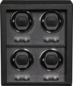 img 4 attached to ROTHWELL 4 Watch Winder For Automatic Watches With Quiet Motor With Multiple Speeds And Rotation Settings (Black/Grey)