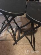 img 1 attached to Lightweight And Durable: 5Rcom Set Of 2 Portable Folding Stools With Heavy-Duty Steel Frame review by Jeff Long
