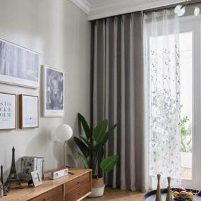 img 1 attached to 42X63 Inch Gray Textured Linen Thermal Blackout Grommet Curtains For Sliding Glass Doors - Leadtimes