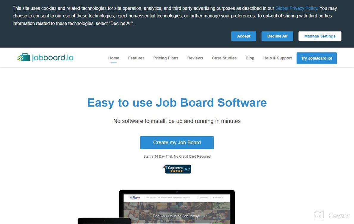 img 1 attached to JobBoard.io review by Aaron Parish