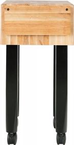 img 2 attached to John Boos 18X18 Maple Butcher Block W/Knife Holder & Casters, Black Legs (PCA1)