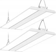 hykolity 2ft led linear high bay shop light - 2 pack, 150w, 19500lm, 5000k daylight, ul listed - perfect for warehouses and workshops, 5-year warranty logo