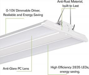 img 2 attached to Hykolity 2FT LED Linear High Bay Shop Light - 2 Pack, 150W, 19500Lm, 5000K Daylight, UL Listed - Perfect For Warehouses And Workshops, 5-Year Warranty