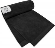 microdry intense workout cooling towels - быстросохнущие спортивные полотенца из микрофибры для шеи и лица, легкое спортивное полотенце для пота, машинная стирка, 16 x 28 дюймов, черный логотип