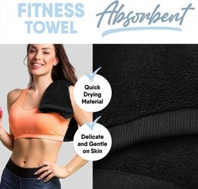 img 3 attached to Microdry Intense Workout Cooling Towels - Quick Drying Microfiber Gym Towels For Neck And Face, Lightweight Sports Towel For Sweat, Machine Washable, 16 X 28 Inches, Black
