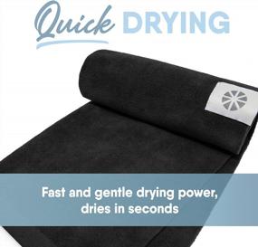 img 1 attached to Microdry Intense Workout Cooling Towels - быстросохнущие спортивные полотенца из микрофибры для шеи и лица, легкое спортивное полотенце для пота, машинная стирка, 16 X 28 дюймов, черный