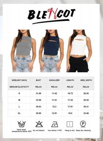 img 1 attached to Slim Ribbed Tank Top: Women'S Sleeveless Cutout Crop Top In Solid Colors For Y2K Summer Style By BLENCOT