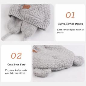 img 2 attached to Cute And Cozy Knitted Hats For Winter Babies - Perfect For Boys And Girls!