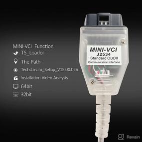 img 3 attached to 🔌 Techstream Mini VCI J2534 Cable Connector Scanner Adapter V16, Firmware V1.4.8, OBD II Diagnostic Cable Scan Tool, Win XP/ WIN7 WIN10 Support
