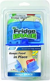 img 2 attached to 🚐 Camco RV Fridge Brace: Secure Food and Drinks While Traveling, Avoid Spills - Ideal for RVs, Boats, Camping, and More - 2 Pack (44033), Blue.