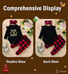 img 2 attached to 🎄 Aslaylme Baby Girls Matching Sister Outfit for Big & Little Sister During Christmas - Clothes