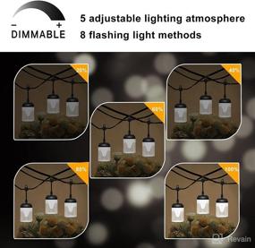 img 2 attached to SUWITU 50ft String Lights for Outside: 15 Dimmable LED Bulbs, Waterproof & Shatterproof - Perfect for Patio, Garden, Backyard, Gazebo, Bistro & Party Decor