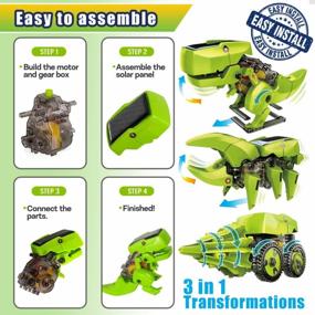 img 2 attached to Dinonano Solar Robot Toys - Build, Code, And Learn With STEM Dinosaur Kit For Boys Ages 5-12