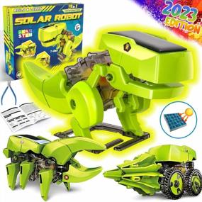 img 4 attached to Dinonano Solar Robot Toys - Build, Code, And Learn With STEM Dinosaur Kit For Boys Ages 5-12