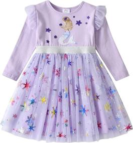 img 4 attached to VIKITA Toddler Winter Sleeve Dresses: Adorable Girls' Clothing for Chilly Days