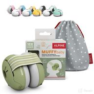 alpine muffy baby ear protection: noise reduction earmuffs for babies & toddlers up to 36 months - prevent hearing damage & enhance sleep comfortably - green logo