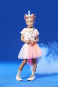 img 2 attached to Colorful Tutu Lace Skirts With Baby Girl Unicorn T-Shirt Top - Summer Fashion Outfits For Kids