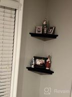 img 1 attached to AHDECOR White Corner Wall Shelf, Wall Mounted Wood Corner Shelves, Set Of 2 review by Matthew Loesch