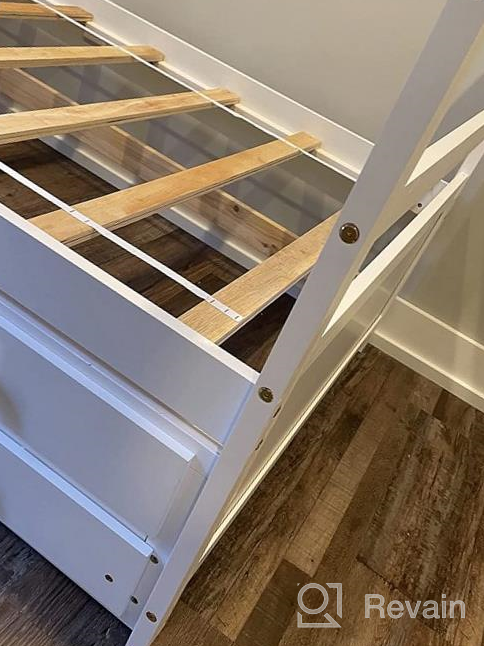 img 1 attached to Windaze Twin Trundle Bed With Storage And 3 Drawers - Perfect Captain Bed For Kids And Teens | Wooden Slat Support, No Need For A Box Spring | Brown review by Kevin Nelson