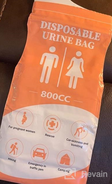 img 1 attached to Portable Disposable Urinal Bag - 12/24 Pack 800ML Emergency Unisex Pee Bag For Camping, Travel, Traffic Jams, Hiking, Pregnant And Patients - DIBBATU Vomit Bag Available review by Isaiah Boys