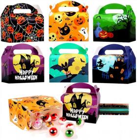 img 2 attached to 24Pack Halloween Treat Paper Boxes - Colorful Candy Tote For Party Favors
