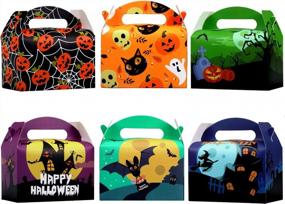 img 4 attached to 24Pack Halloween Treat Paper Boxes - Colorful Candy Tote For Party Favors